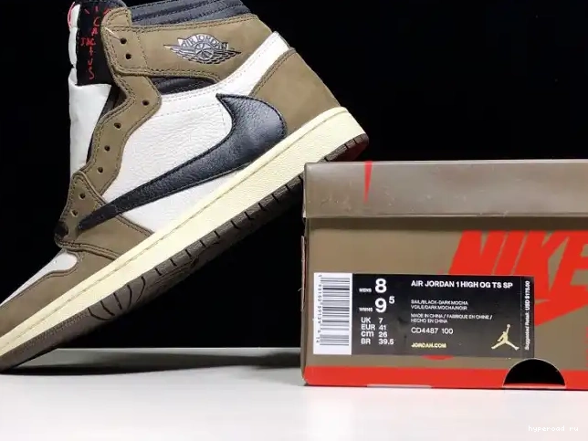 Travis 1 Air x Scott CD4487 OG High Jordan Retro 100 - 'Mocha' 0518